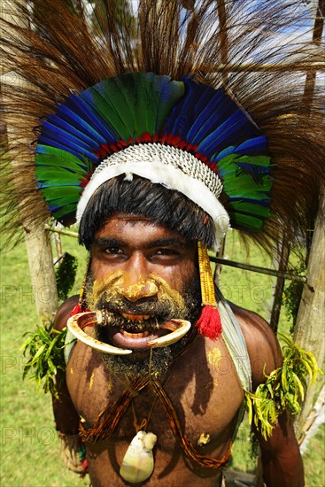 The highland tribes presenting themselves at the Sing Sing of Goroka