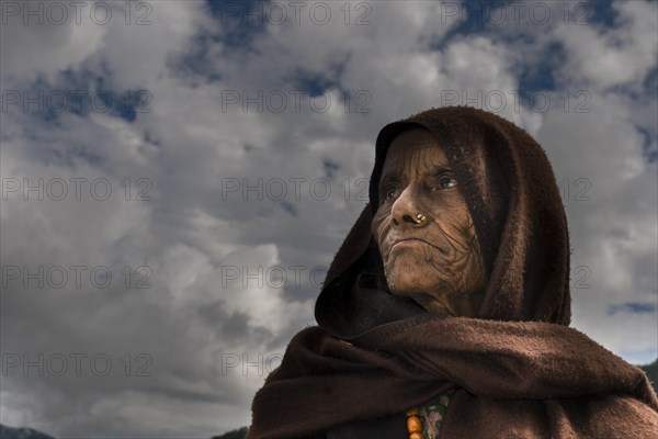 Portrait of an wrinkled