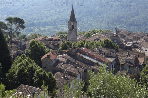 View over city rooftops