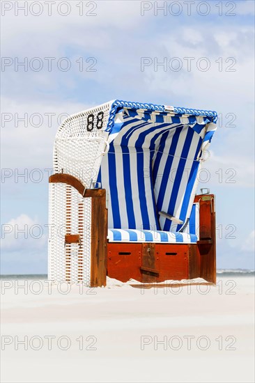 Beach chair on the beach