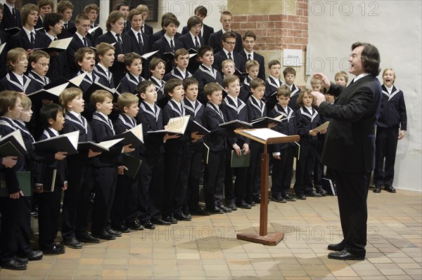 Boys Choir in Thomas Church under the direction of Thomas Cantor Professor Georg Christoph Biller