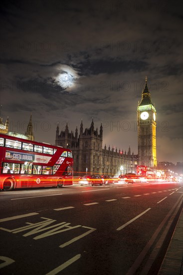 Palace of Westminster with Big Ben at night