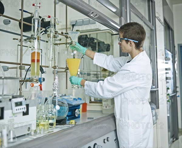 Laboratory chemist in a laboratory