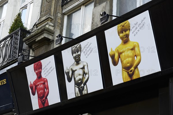 Manneken Pis in front of the shop Dotspot