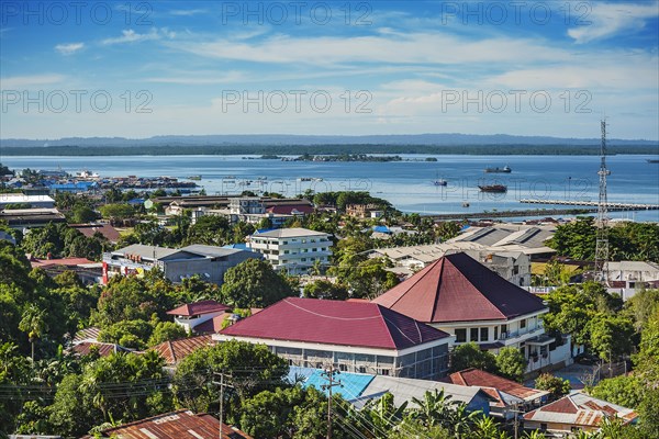 View of city with harbor