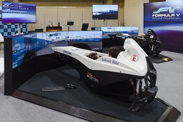 Formula E racing car simulator
