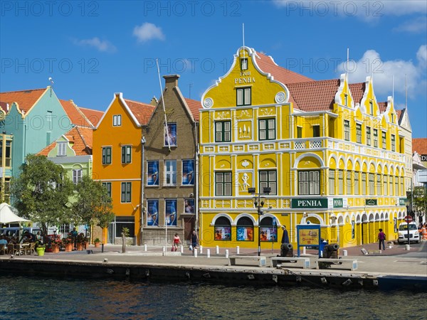 Historic buildings in Dutch-Caribbean colonial style