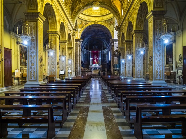 Interior of Parrocchia Maria SS Church. Annunziata