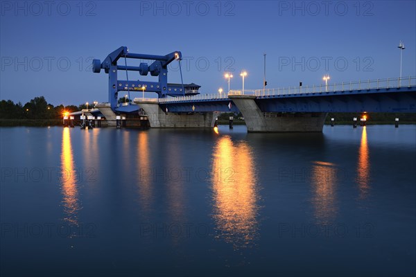 Lift bridge over Peenestrom to Usedom Island