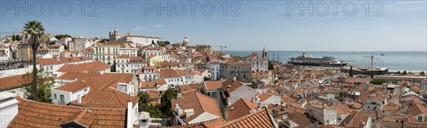Panoramic view of Alfama from Portas do Sol