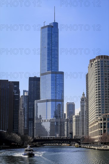 Chicago River with Trump Tower