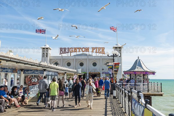 Tourists on the Brighton Palace Pier