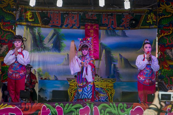 Chinese opera at a temple procession