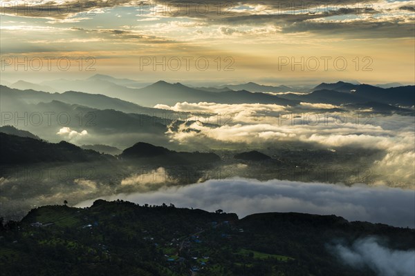View across a mountain range