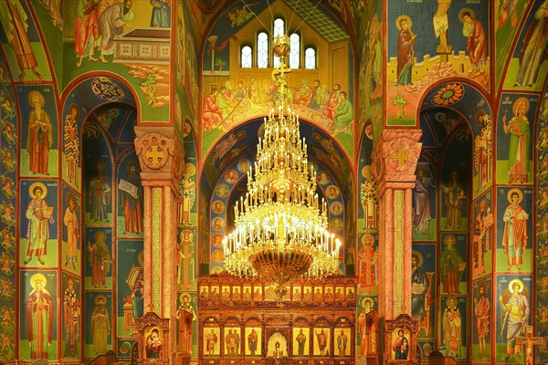 Interior view with wall paintings