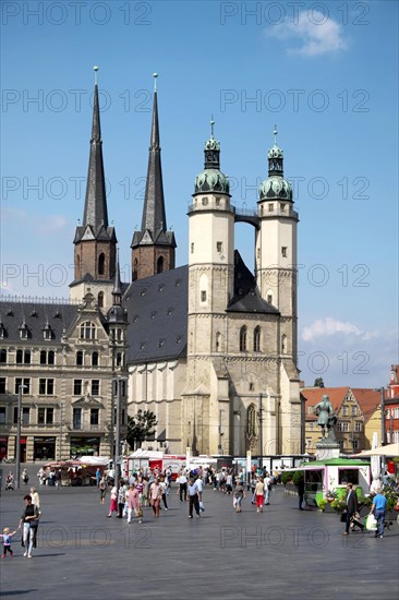 Old town with market church Unser Lieben Frauen