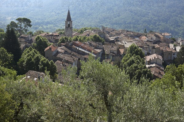 View over city rooftops
