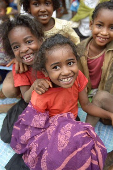 Children in village near Tsiroanomandidy region Bongolava