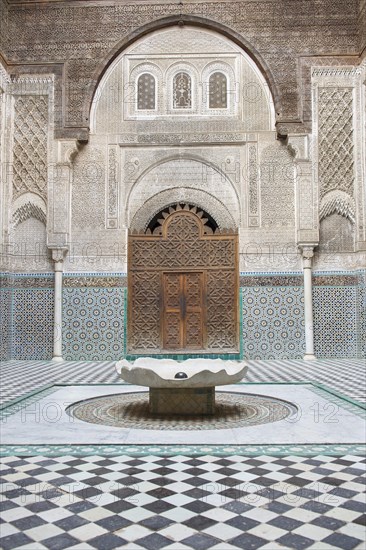 Water basin in Medersa Attarine