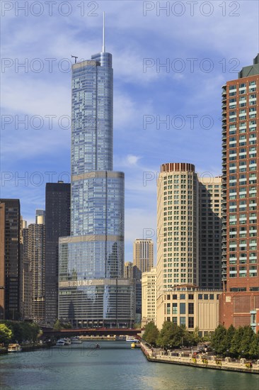Chicago River with Trump Tower