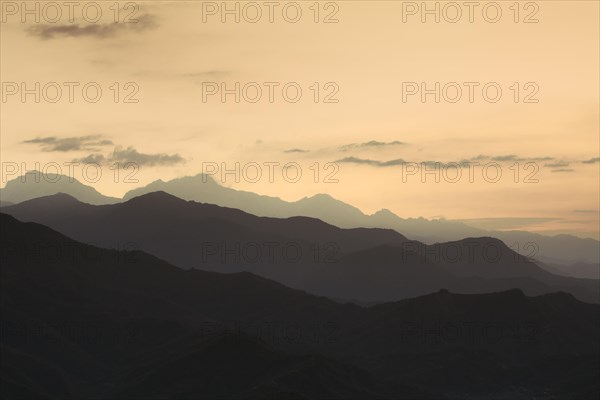 Mountains of the Annapurna range in the morning light