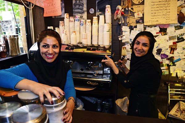 Small cafe in the bazaar under the arcades of Imam Square