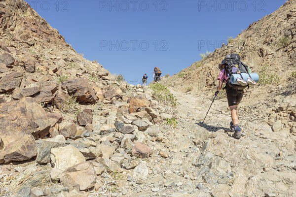 Hikers in Fish River Canyon