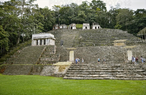 Acropolis with temple at Gran Plaza