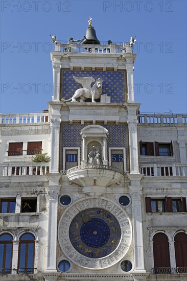Clock tower Torre dell Orologio with astronomical clock