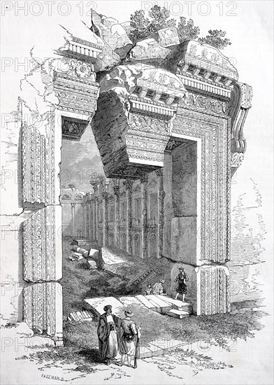 Entrance to the temple of Jupiter in Baalbek