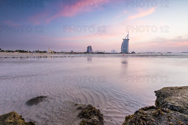 Luxury hotel Burj al Arab and Jumeirah Beach