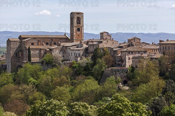 Houses of the upper town of Colle Alta Church Concattedrale dei Santi Alberto e Marziale