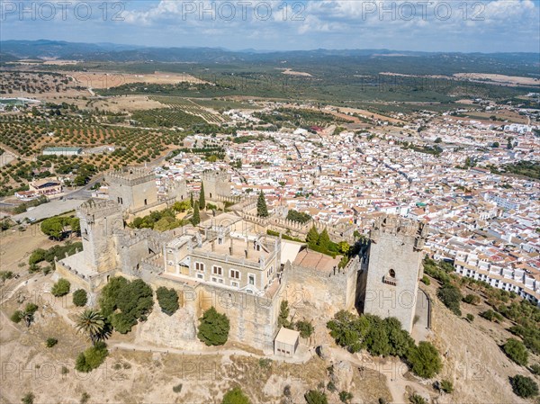 Drone image of Castle of Almodovar del Rio