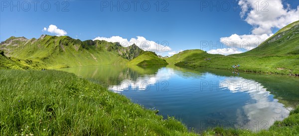Lake Schrecksee with Allgau Alps