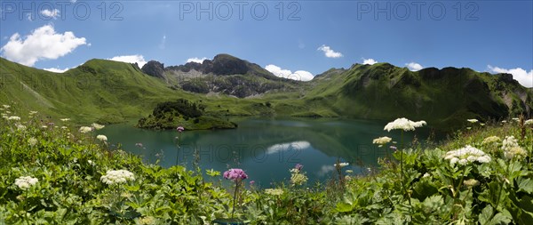 Lake Schrecksee with Allgau mountains