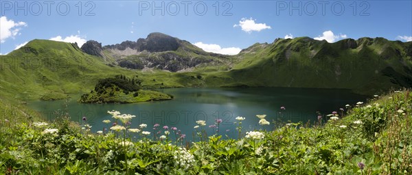 Lake Schrecksee with Allgau mountains