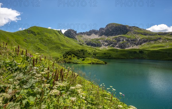 Lake Schrecksee with Allgau mountains