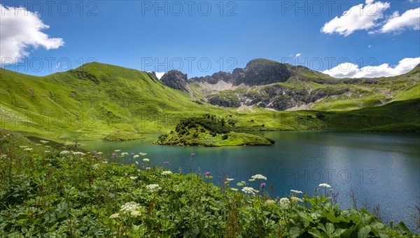 Lake Schrecksee with Allgau mountains