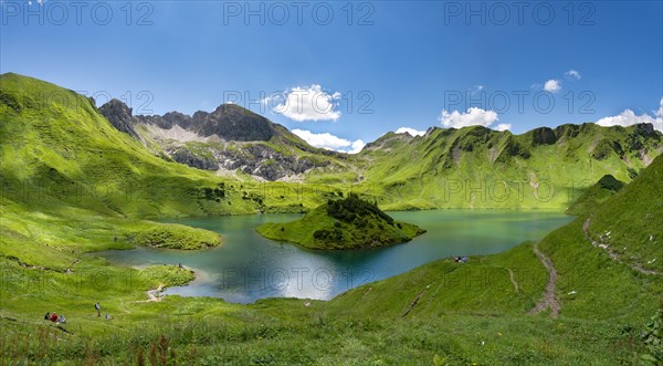 Lake Schrecksee with Allgau mountains