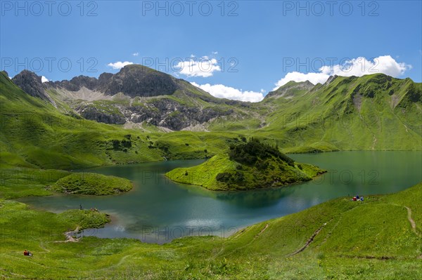 Lake Schrecksee with Allgau mountains