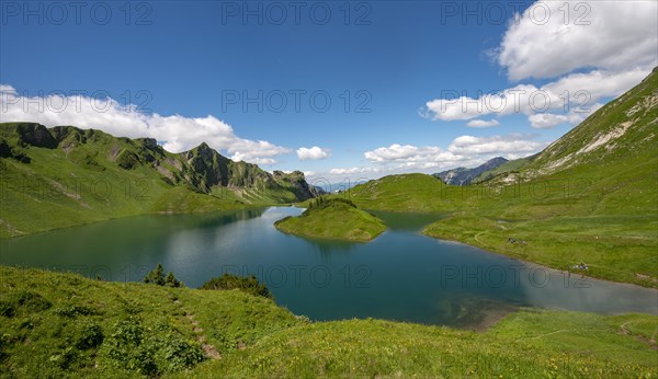 Lake Schrecksee with Allgau mountains