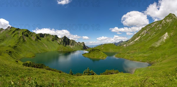 Lake Schrecksee with Allgau mountains