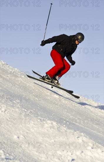 Skier jumping