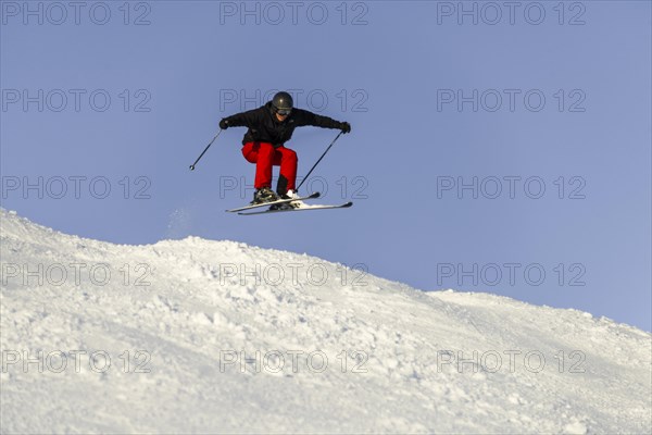 Skier jumping