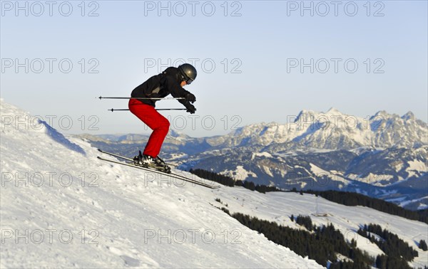 Skier jumping
