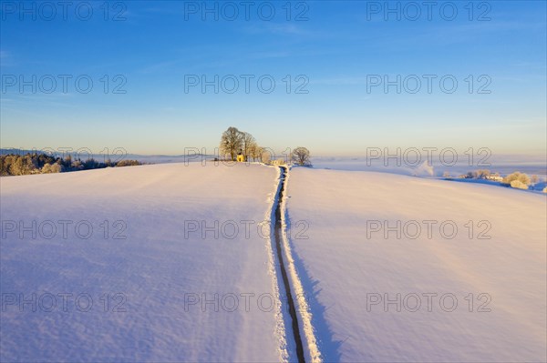 Maria-Dank-Kapelle on Furst-Tegernberg in winter