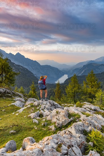 Hiker photographed