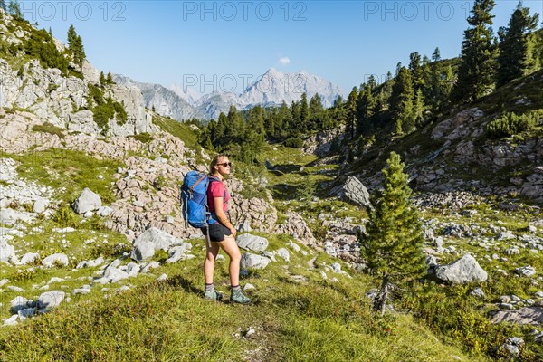 Hiker with rucksack