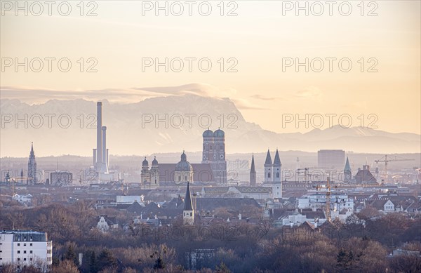 View over Munich with Church of Our Lady