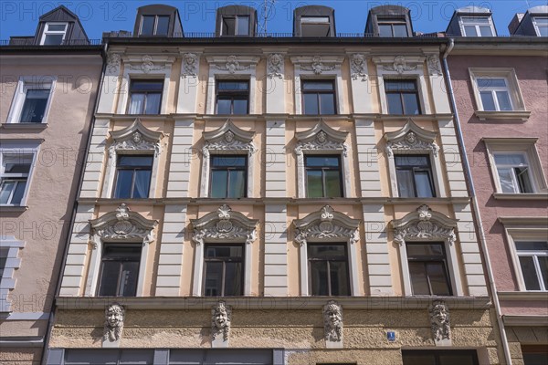 Facade with stucco